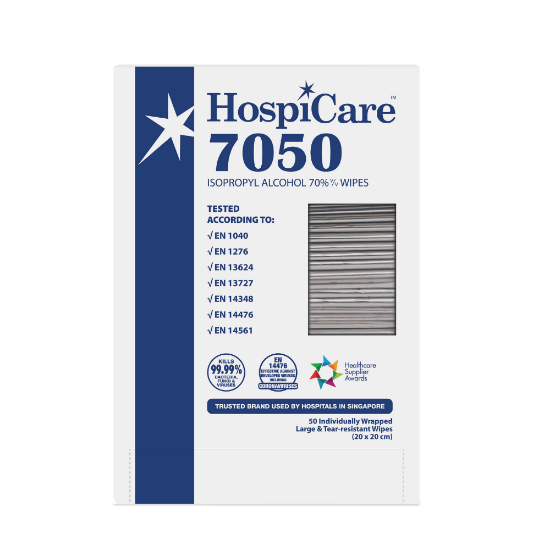 Picture of Hospicare 7050 IPA 70% Alcohol Wipes 50s