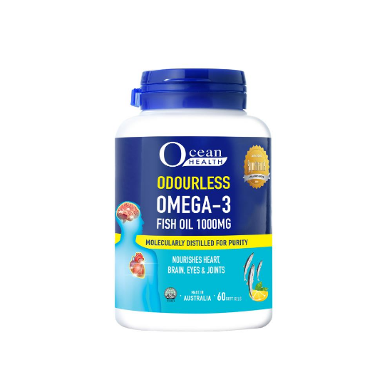 Picture of Ocean Health Odourless Omega 3 Fish Oil 1000mg Softgel 60s