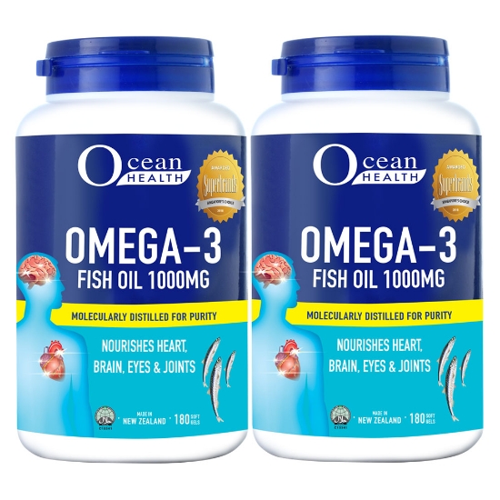 Picture of Ocean Health Omega 3 Fish Oil 1000mg 180s x 2