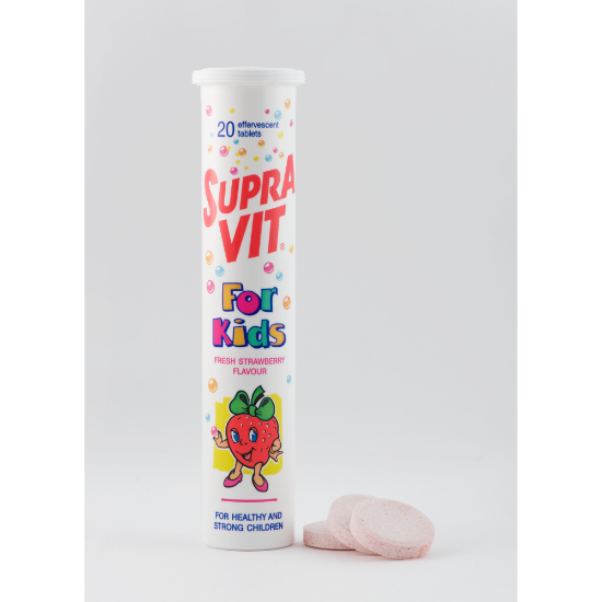 Picture of Supravit for Kids Strawberry Effervescent Tablets 20s