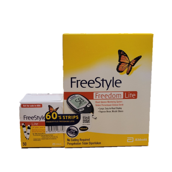 Picture of FreeStyle Freedom Lite Meter + Blood Glucose Test Strips 60s