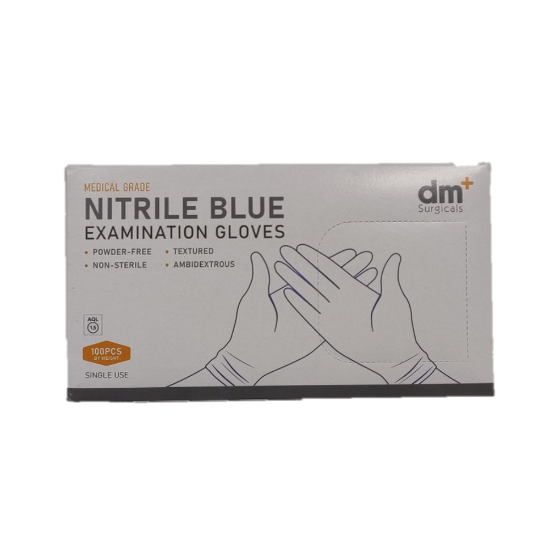 Picture of DuoMed Nitrile Blue Examination Gloves L 100s