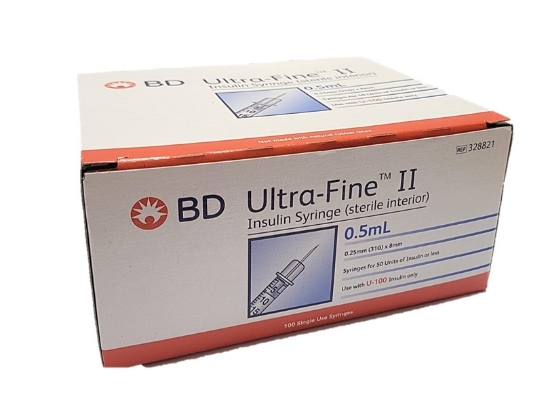 Picture of BD Insulin Syringe 0.5ml 31G x 8mm (328821) 10s