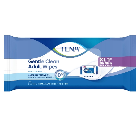 Picture of TENA Gentle Clean Adult Wipes 40s