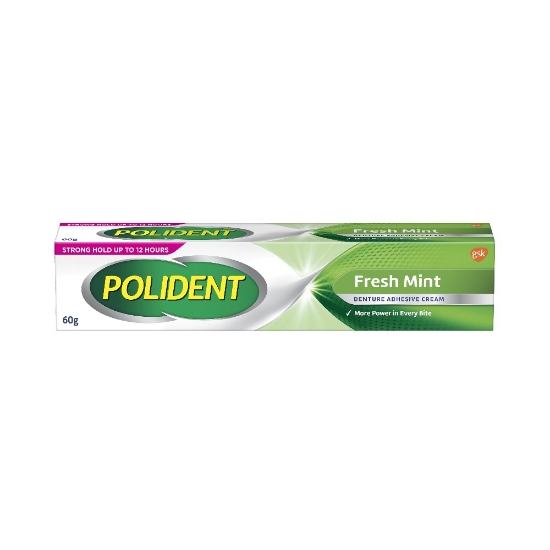 Picture of Polident Fresh Mint Denture Adhesive Cream 60g