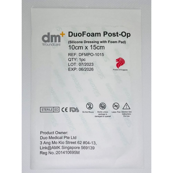 Picture of DuoMed DuoFoam Post-Op 10cm x 15cm 1s