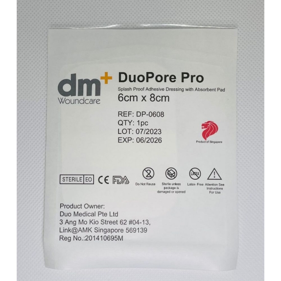 Picture of DuoMed DuoPore Pro 6cm x 8cm 1s