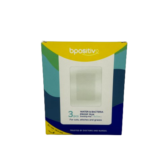 Picture of Bpositive Water & Bacteria-Proof Dressing + Pad 5 x 7 cm 3s