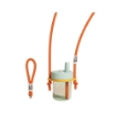 Picture of Chako Lab Bobo Straw Cup Round Green/Orange 450ml