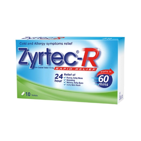 Picture of Zyrtec-R Rapid Relief Tab 10mg 10 Tablets