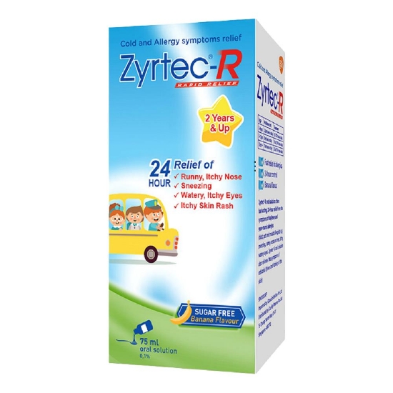 Picture of Zyrtec-R Rapid Relief Oral Solution 0.1% 75ml