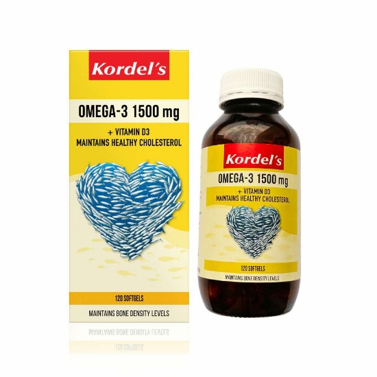 Picture of Kordel's Omega 3 Fish Oil 1500mg + Vitamin D 120s