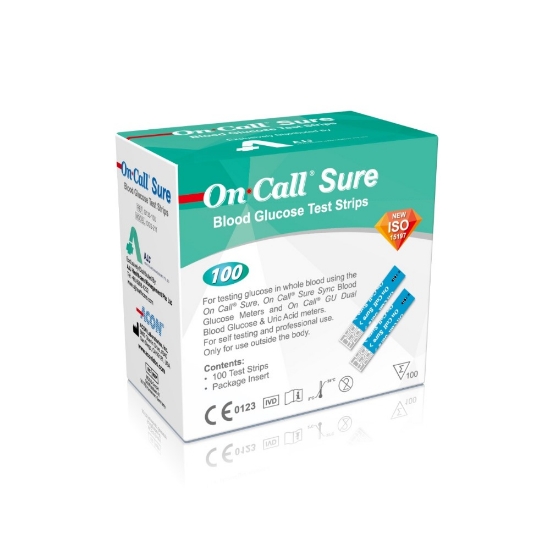 Picture of On Call Sure Test Strips 100s