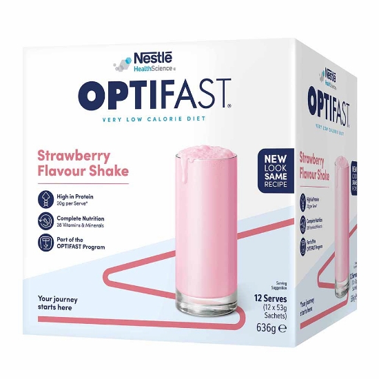 Picture of Nestle Optifast Milk Shake Strawberry (12x53g)