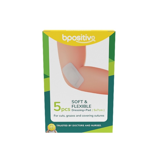 Picture of Bpositive Soft & Flexible Dressing + Pad 5 x7cm 5s