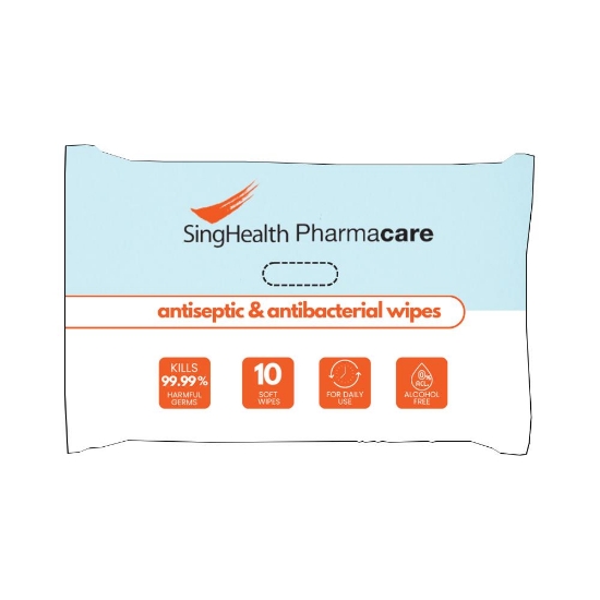 Picture of SingHealth Pharmacare Antiseptic Wipes 10s