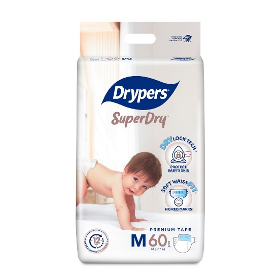 Picture of Drypers Superdry Premium Tape M 60s