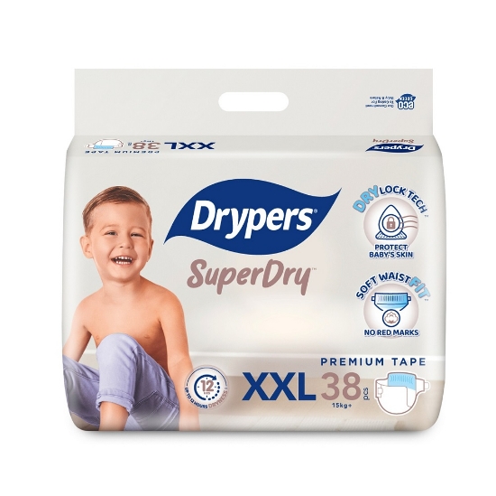 Picture of Drypers Superdry Premium Tape XXL 38s