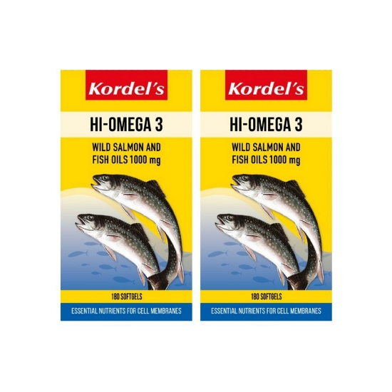 Picture of Kordel's Hi-Omega 3 Salmon Fish Oil Twinpack 2x180s